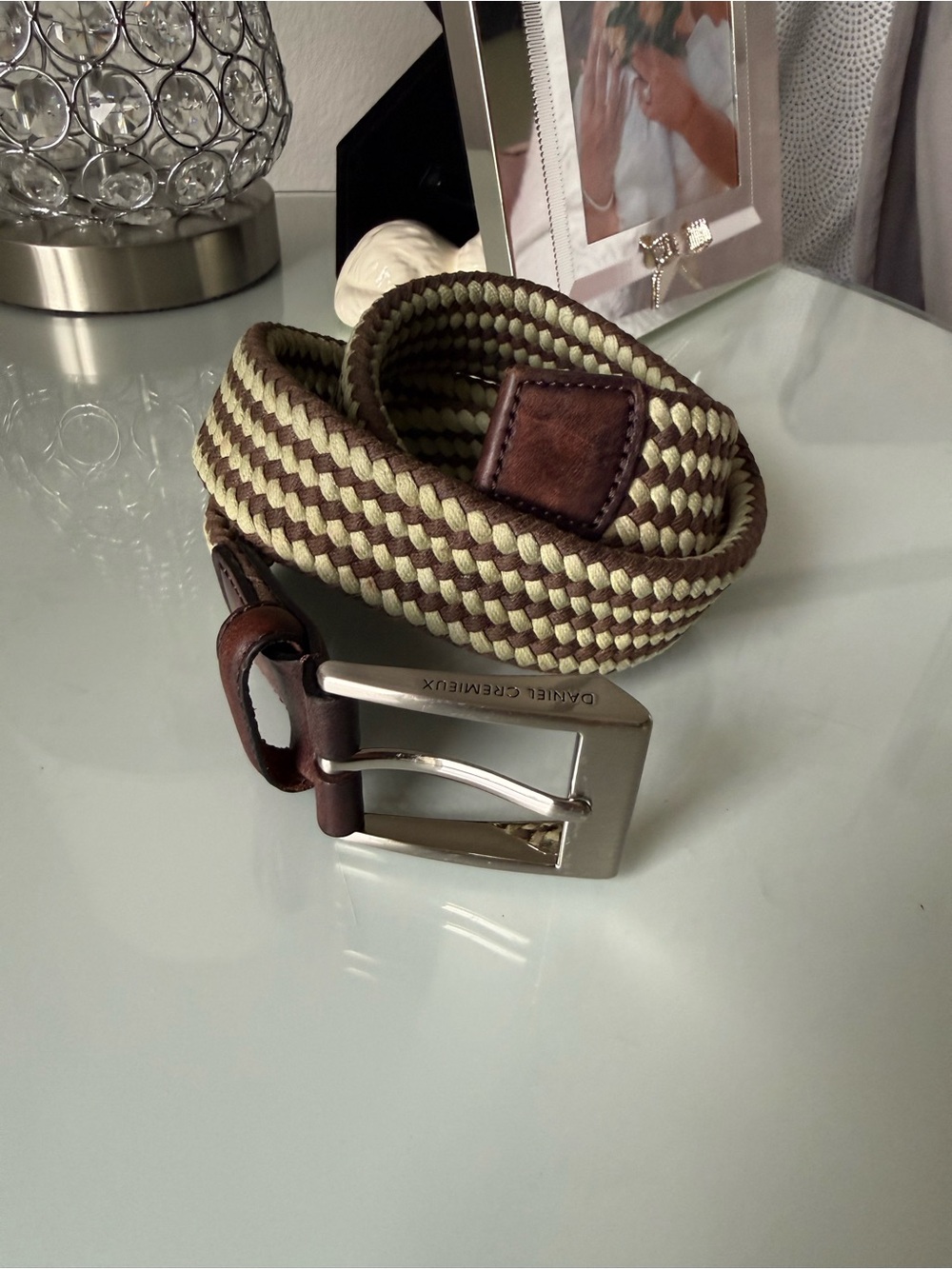 Daniel Cremieux Men’s Brown & Cream Belt 36 in
